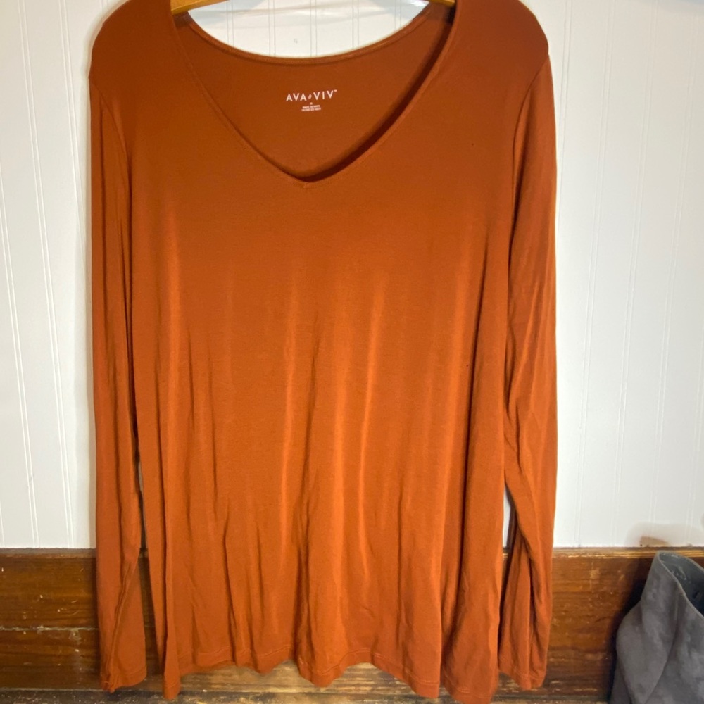 Burnt Orange, Long Sleeve Shirt